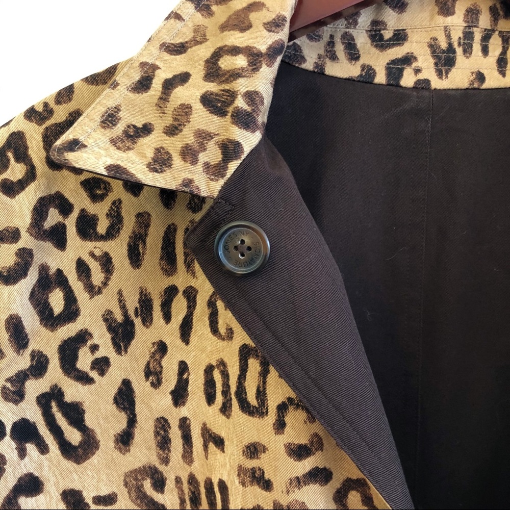 Jones New York Leopard Print Trench Coat in Tan and Brown - Picture 13 of 16